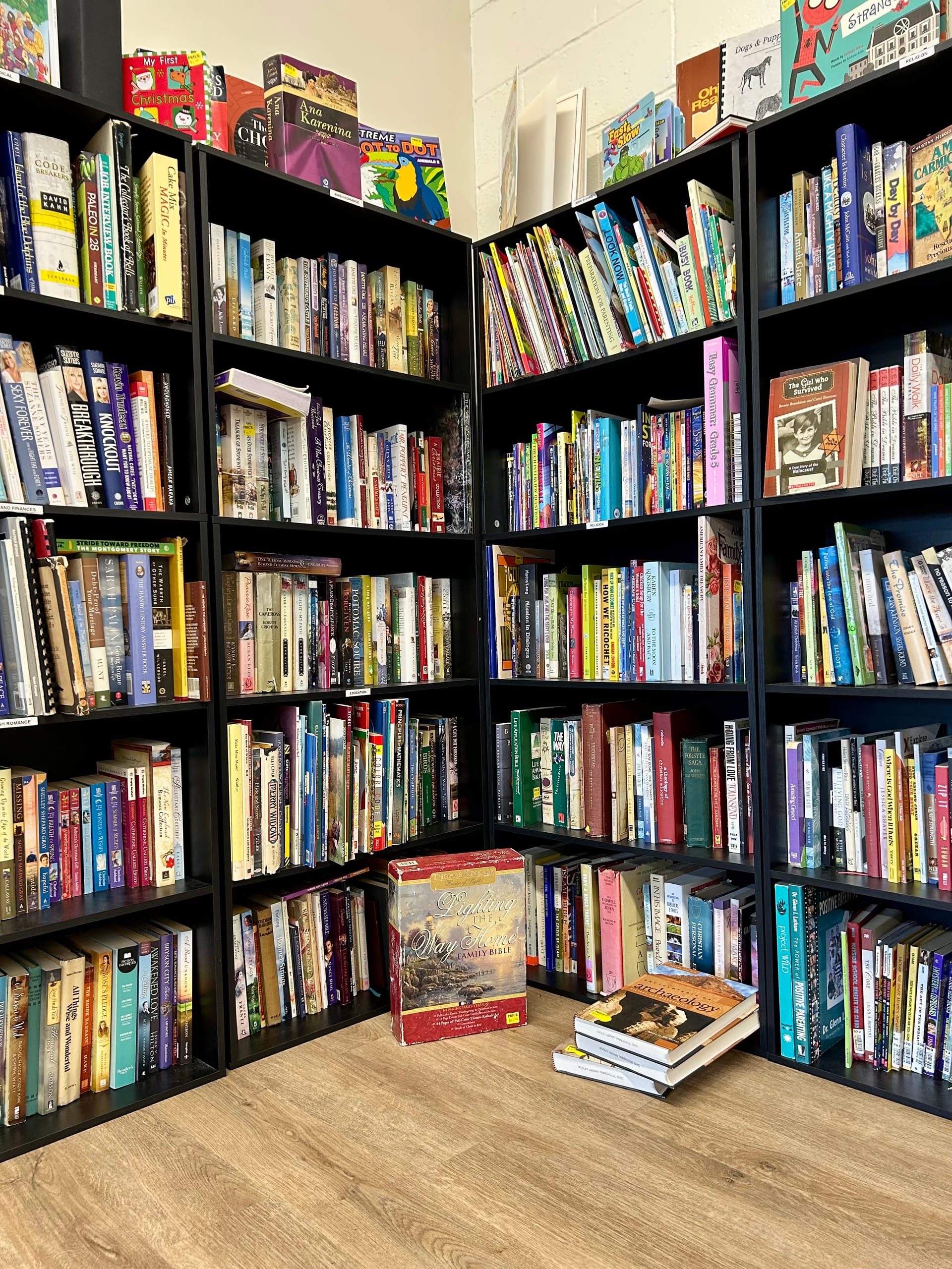 Books at Hannah's Harbor thrift store